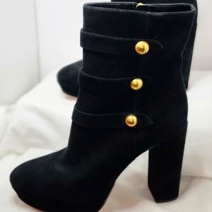 MICHAEL KORS Black Suede Platform Boots
